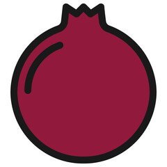 fruit icon with Filledline design style and transparent background