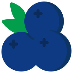 fruit icon with flat design style and transparent background