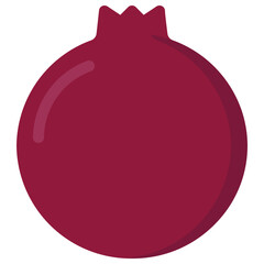 fruit icon with flat design style and transparent background