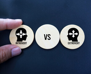two sticks with introvert and extrovert icons, which is to be Ambivert