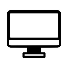 Computer lab desktop monitor icon on transparent background representing educational technology and study environment
