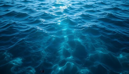 Obraz premium Blue Water Sea Background for Ocean Themes and Summer Design Projects