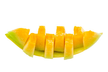 High Quality PNG Picture of sliced mango fruit isolated on white background