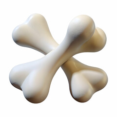 Fototapeta premium Smooth bone-like 3D white shapes for abstract digital renders and clean minimal modern futuristic backgrounds