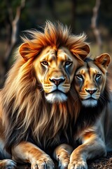 Fototapeta premium portrait of a lion