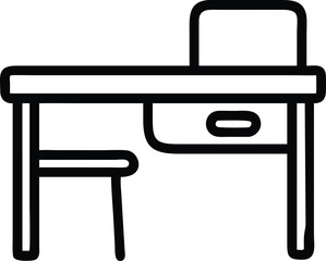 Fototapeta premium Classroom Desk Student Workspace Icon
