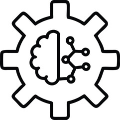 Ai Algorithm Gear With Brain Circuit