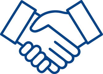 Handshake icon, Business agreement handshake vector