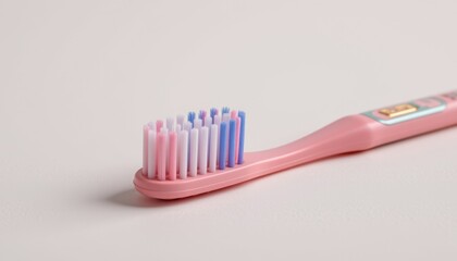 a toothbrush, pastel tone or minimalist design, unbranded, no label, no text, no logo, clean surface, isolated on a pure white background with no shadow, ultra high resolution, 8k, 300dpi