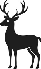 Fototapeta premium vector illustration of black Reindeer
