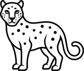 vector illustration of Snow Leopard