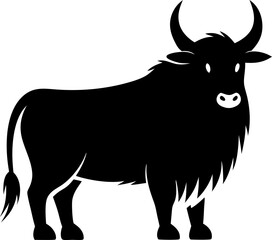yak line art silhouette vector illustration