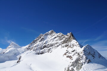 Jungfraujoch view from Plateau observatory 