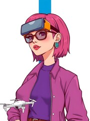 Woman with a drone