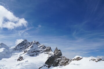 Obraz premium Jungfraujoch view from Snow Fun Park 