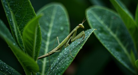 Mantis on a leaf