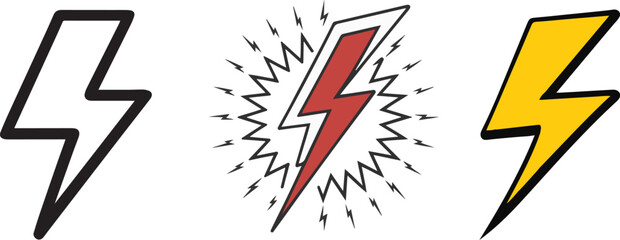 thunderbolt flash icon symbol 