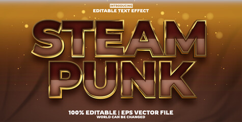 steampunk editable text effect in modern trend style
