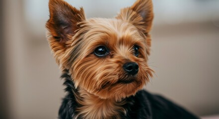 Fototapeta premium Close-up portrait of a small dog