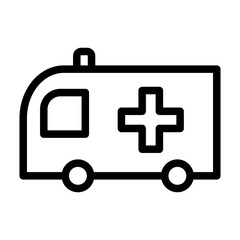ambulance line icon