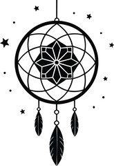 Dreamcatcher Vector Silhouette

