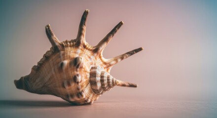 Obraz premium Seashell on light background
