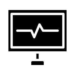 cardiograph glyph icon