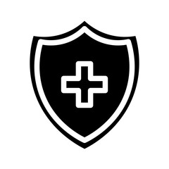 Fototapeta premium health insurance glyph icon