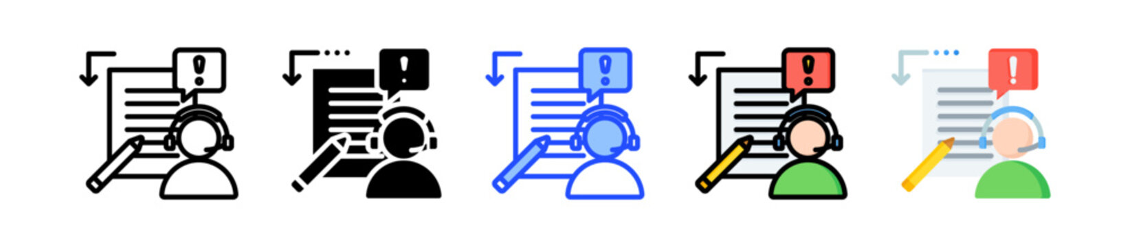 Paraphrase Icon Collection With Multiple Styles