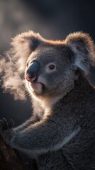 Naklejka premium Koala closeup in natural light