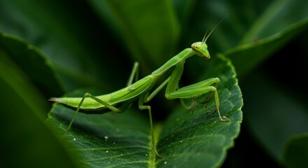 Mantis on a leaf (1)