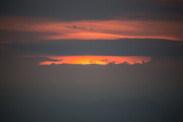 The sky is colorful and delicate at sunset