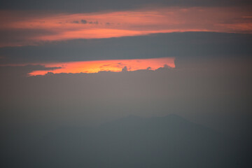 The sky is colorful and delicate at sunset