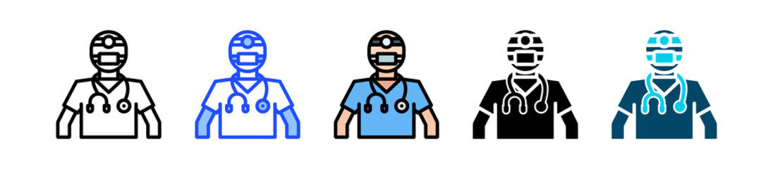 Doctor Icon Collection With Multiple Styles