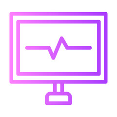 cardiograph gradient icon