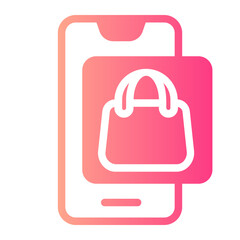 online shopping gradient icon