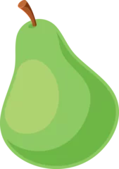 Fotobehang Ripe green pear fruit vector illustration © Pavlo Syvak