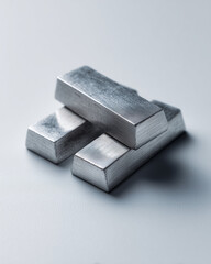 A clean arrangement of three sterling silver bars slightly staggered. 