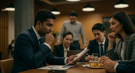 Diverse business team in discussion