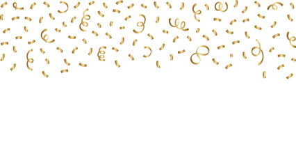 Elegant Gold Streamers and Confetti Falling Frame