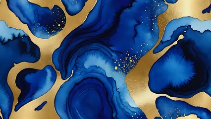 Cobalt blue watercolor with refined gold foil lining radiates power, clarity, and designer excellence