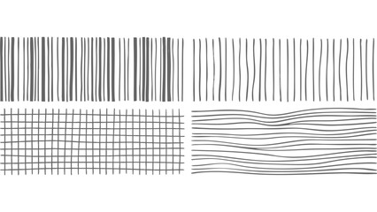 Wavy and Grid Minimal Line Art Bundle