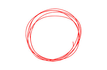 Highlight hand drawing different circles isolated on the background, Handwritten red circle. For marking text, numbers, marker pen, pencil, logo, hand-drawn doodle, grunge circle highlights	