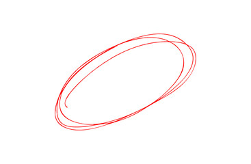 Highlight hand drawing different circles isolated on the background, Handwritten red circle. For marking text, numbers, marker pen, pencil, logo, hand-drawn doodle, grunge circle highlights	