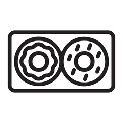 doughnut line icon