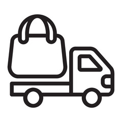 delivery truck line icon