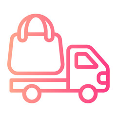 delivery truck gradient icon