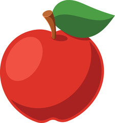 Red apple fruit vector illustration