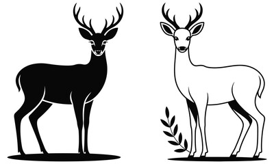 set of deer