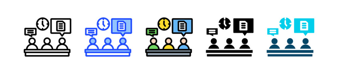 Planning Session Icon Collection With Multiple Styles